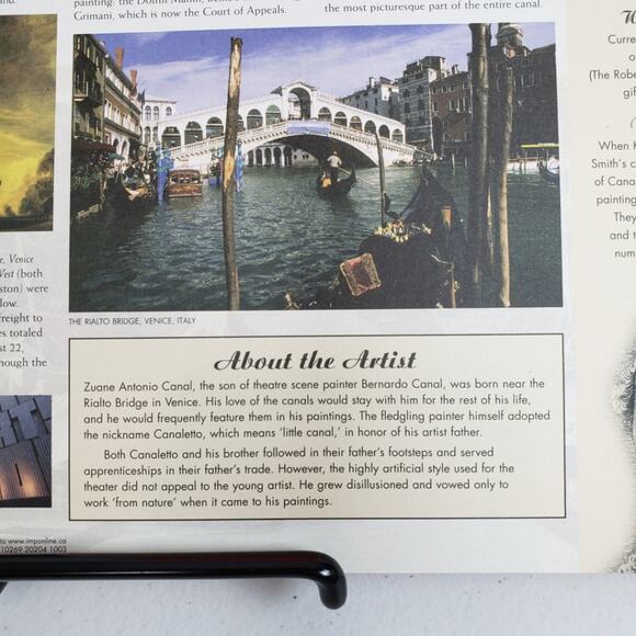 Reproduction Lithograph Grand Canal Rialto Bridge Print - Picture 4 of 5